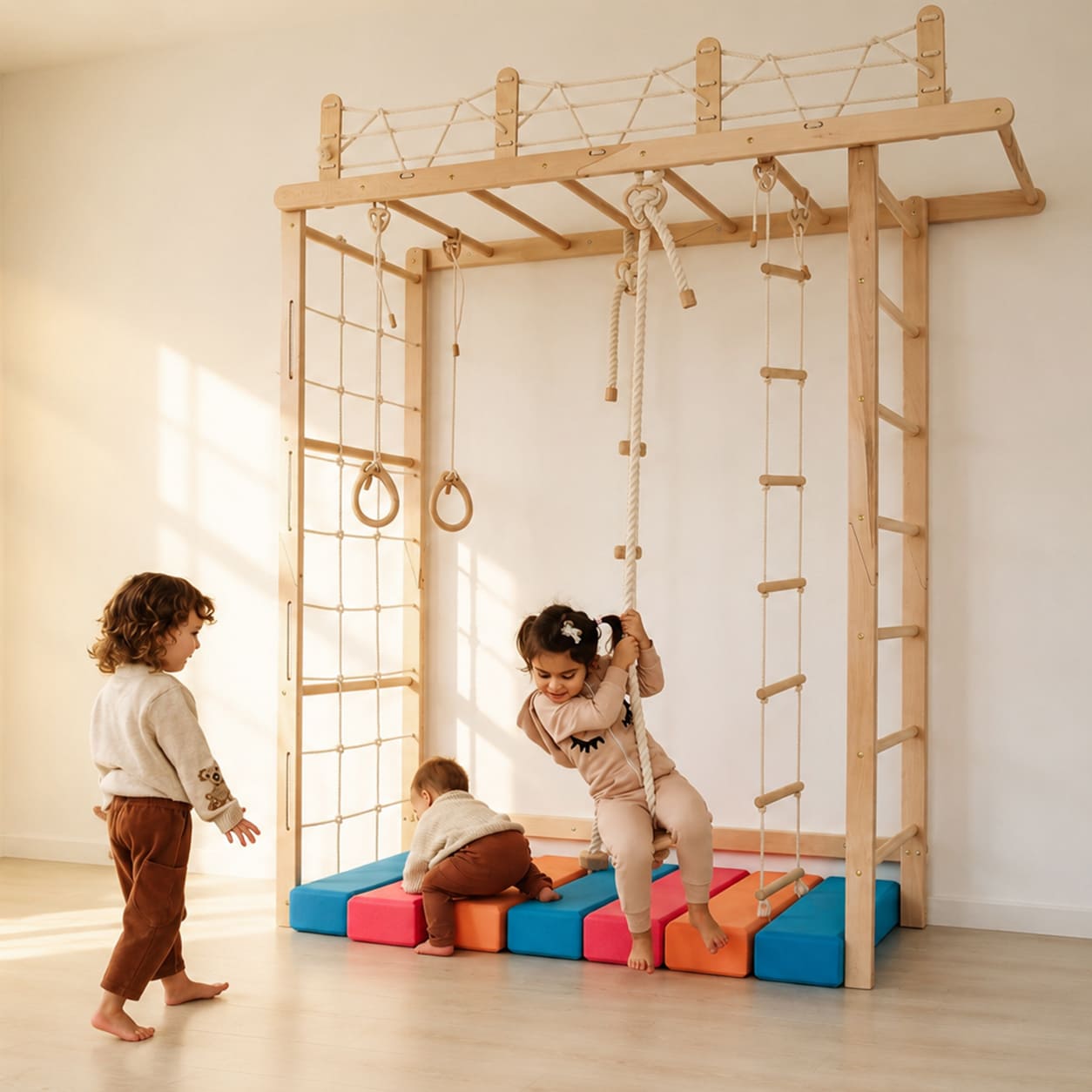 Kletterwand mit Sprossenwand