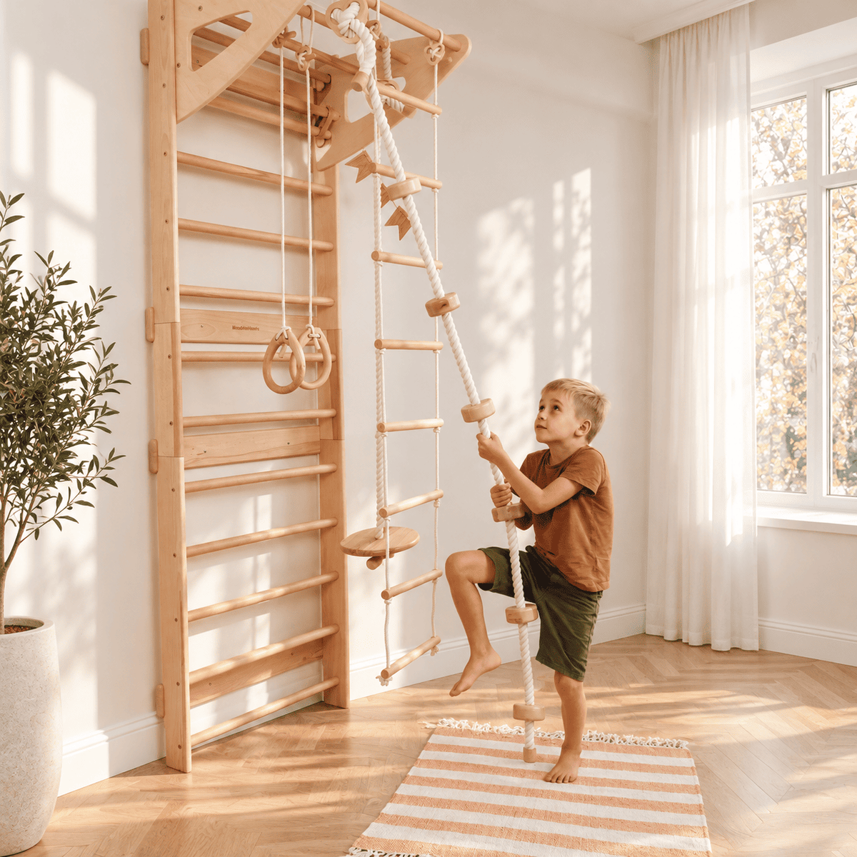 Wandstangen für Kinderzimmer mit Accessoires