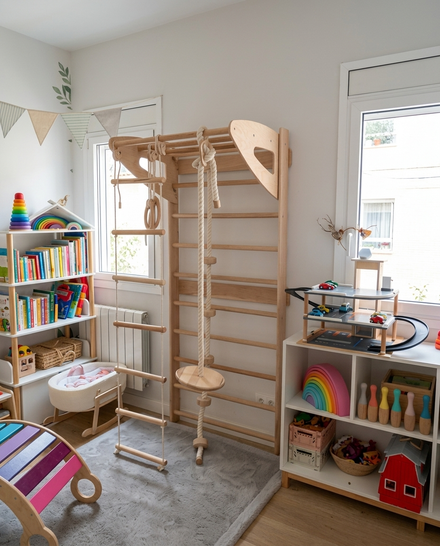 Wandstangen für Kinderzimmer mit Accessoires