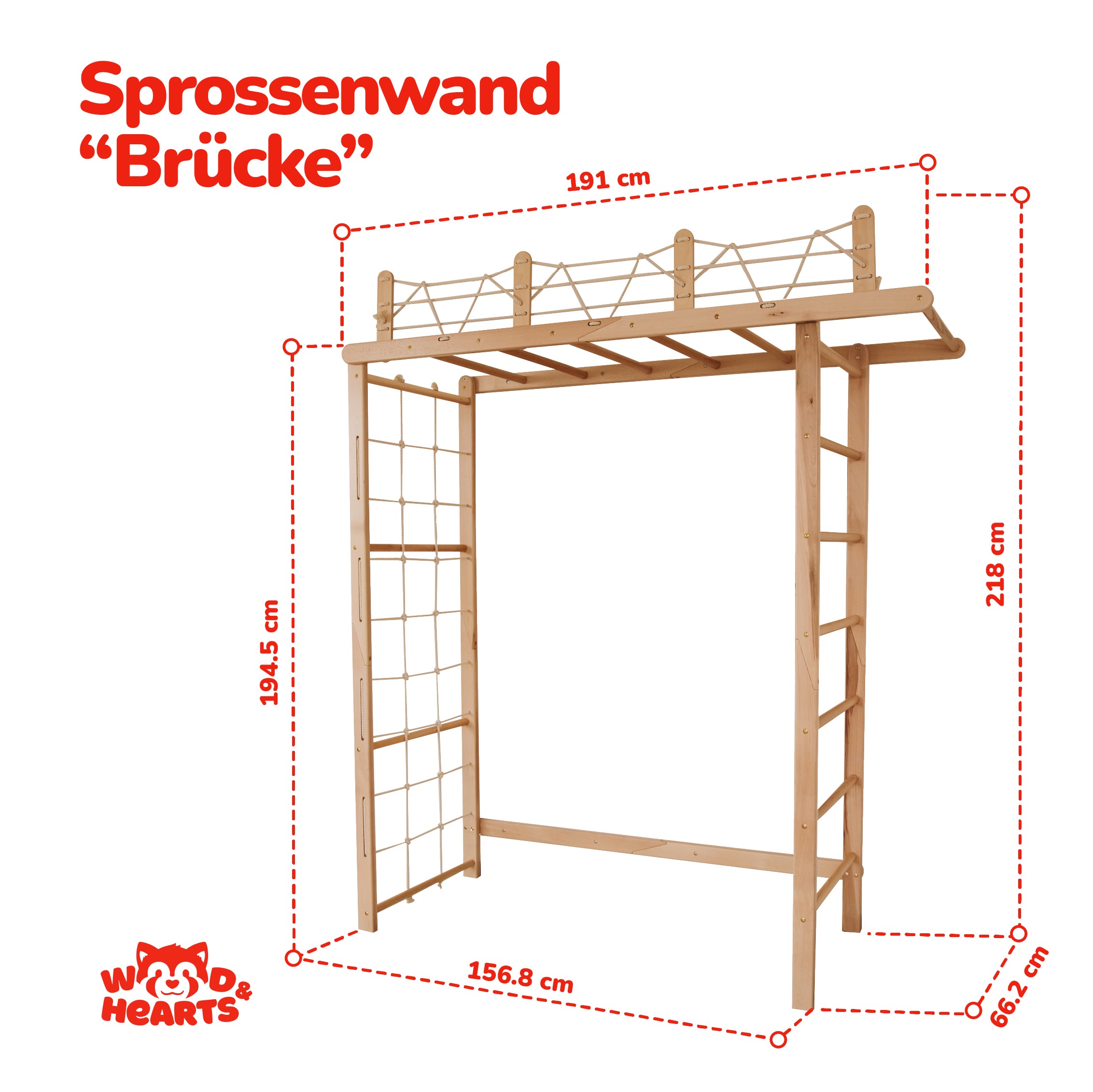 Kletterwand mit Sprossenwand