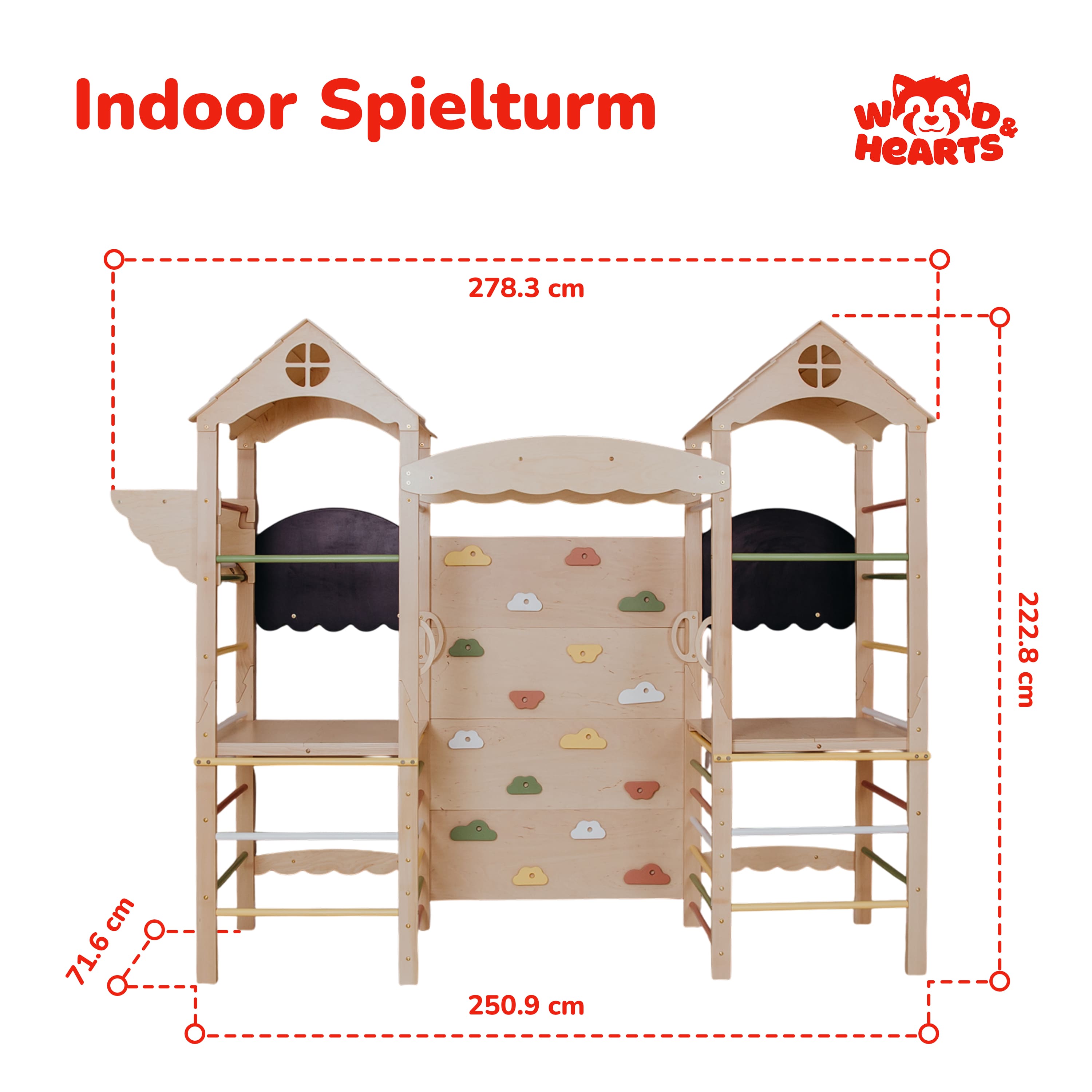 Großer Indoor Spielplatz für Kinder – Komplettes Spielset