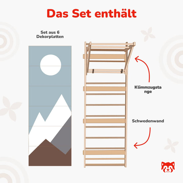 Kinder Sprossenwand “Gebirge”