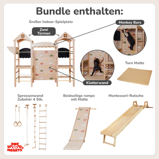 Großer Indoor Spielplatz für Kinder – Komplettes Spielset