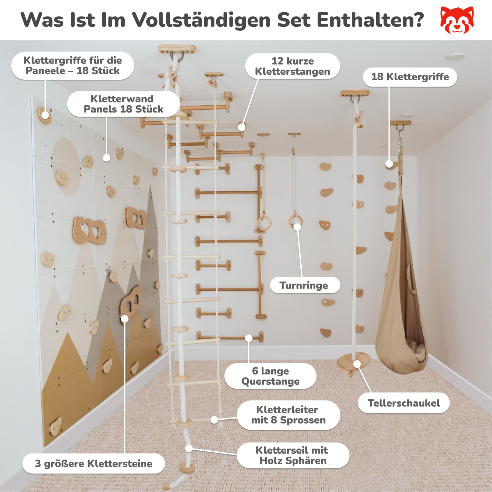 Kletterwand Indoor Kinderzimmer
