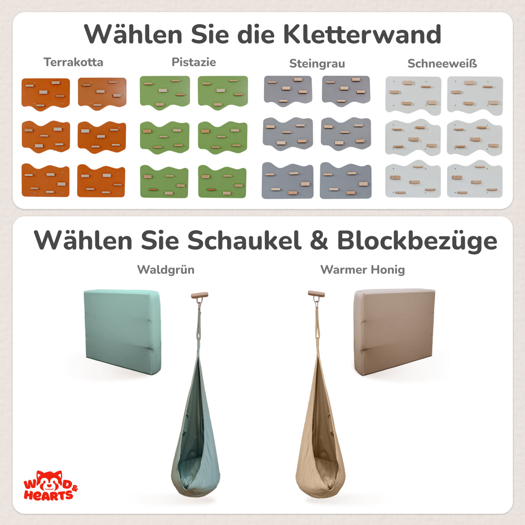 All-in-One Indoor Spielplatz für Kinder mit Textil-Set
