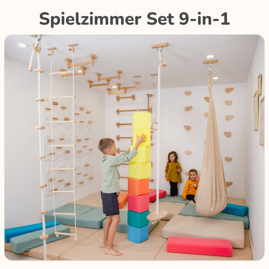 All-in-One Indoor Spielplatz für Kinder mit Textil-Set