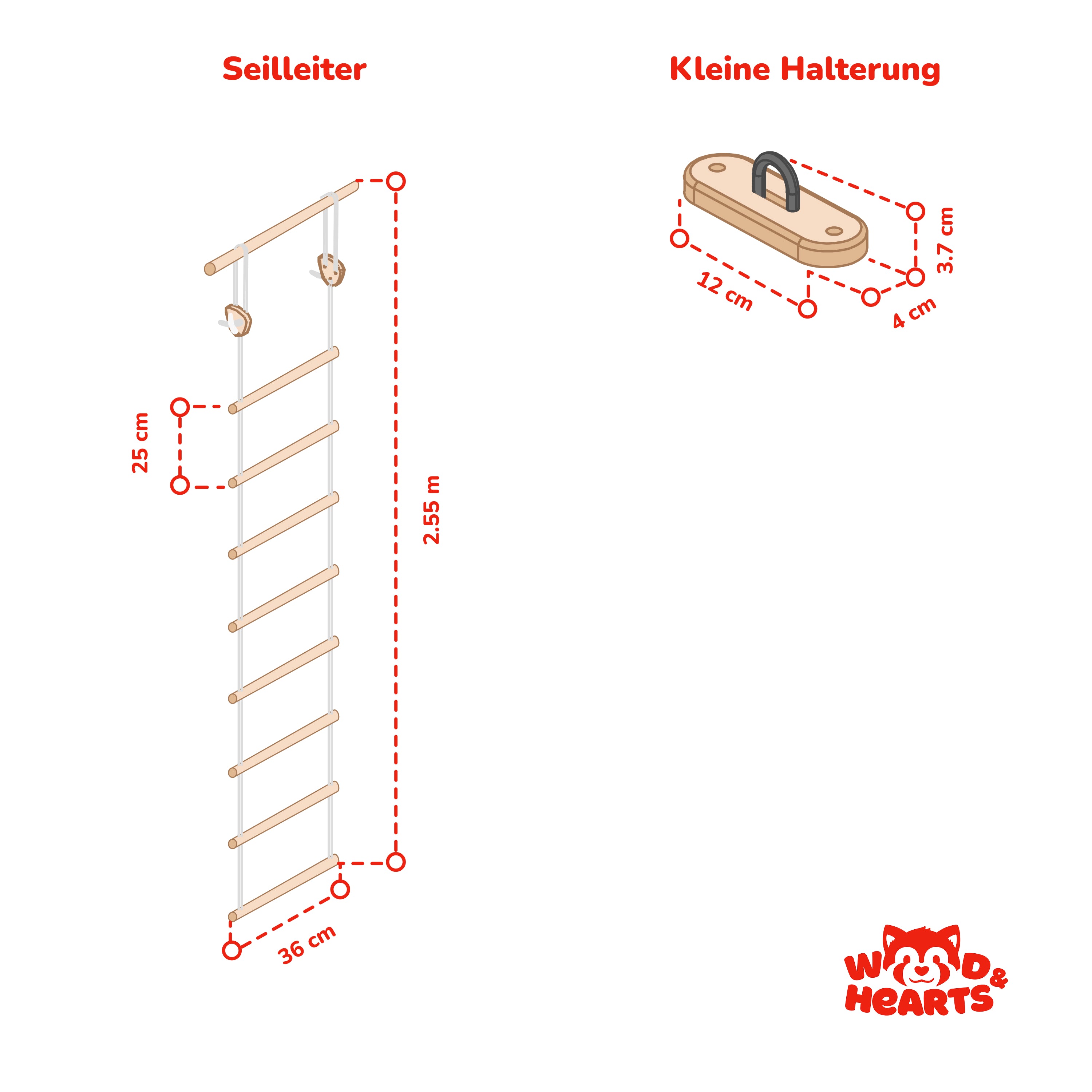 Deckenmontierte Kletterleiter