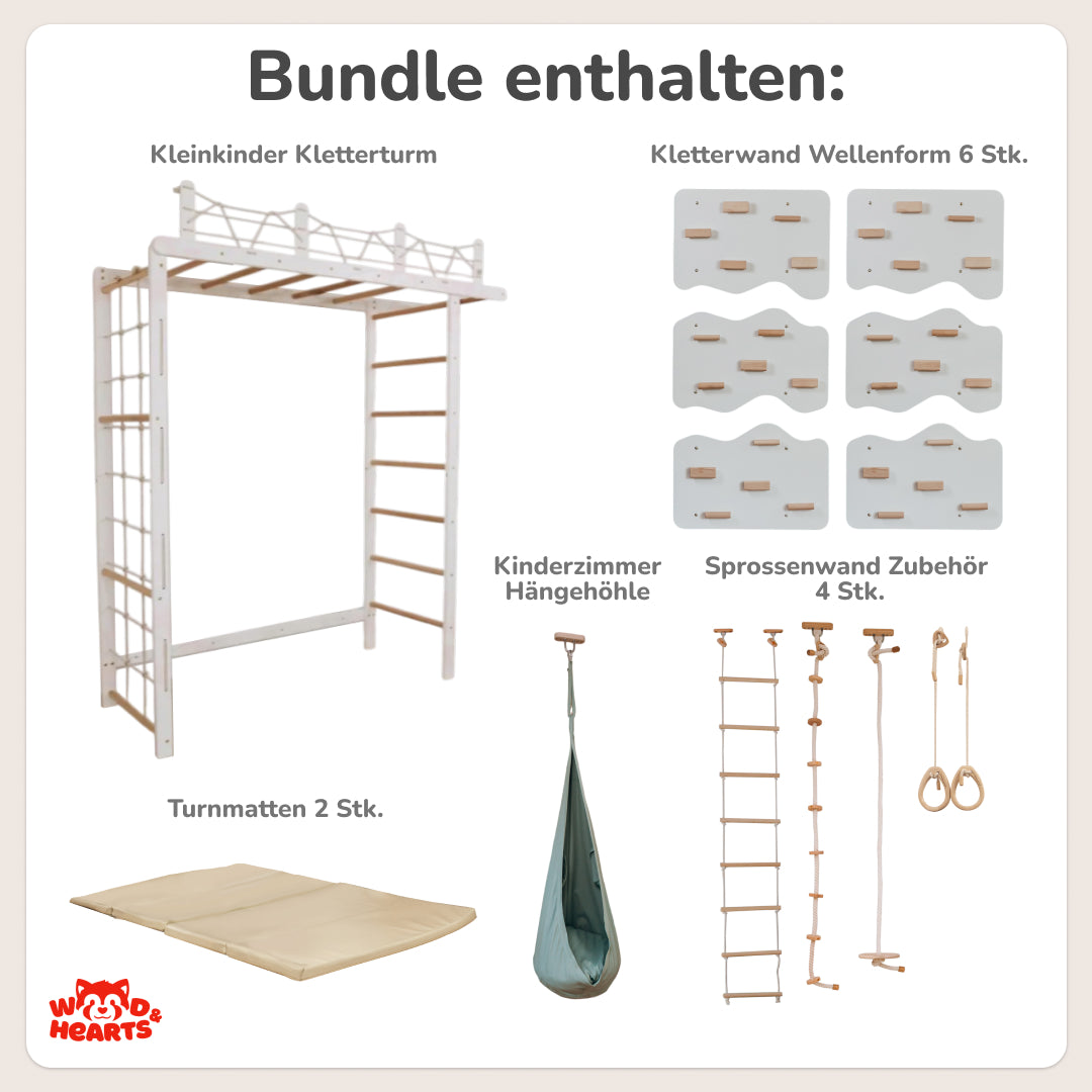 Indoor Kletterspielplatz für Kinder – Komplettes Set