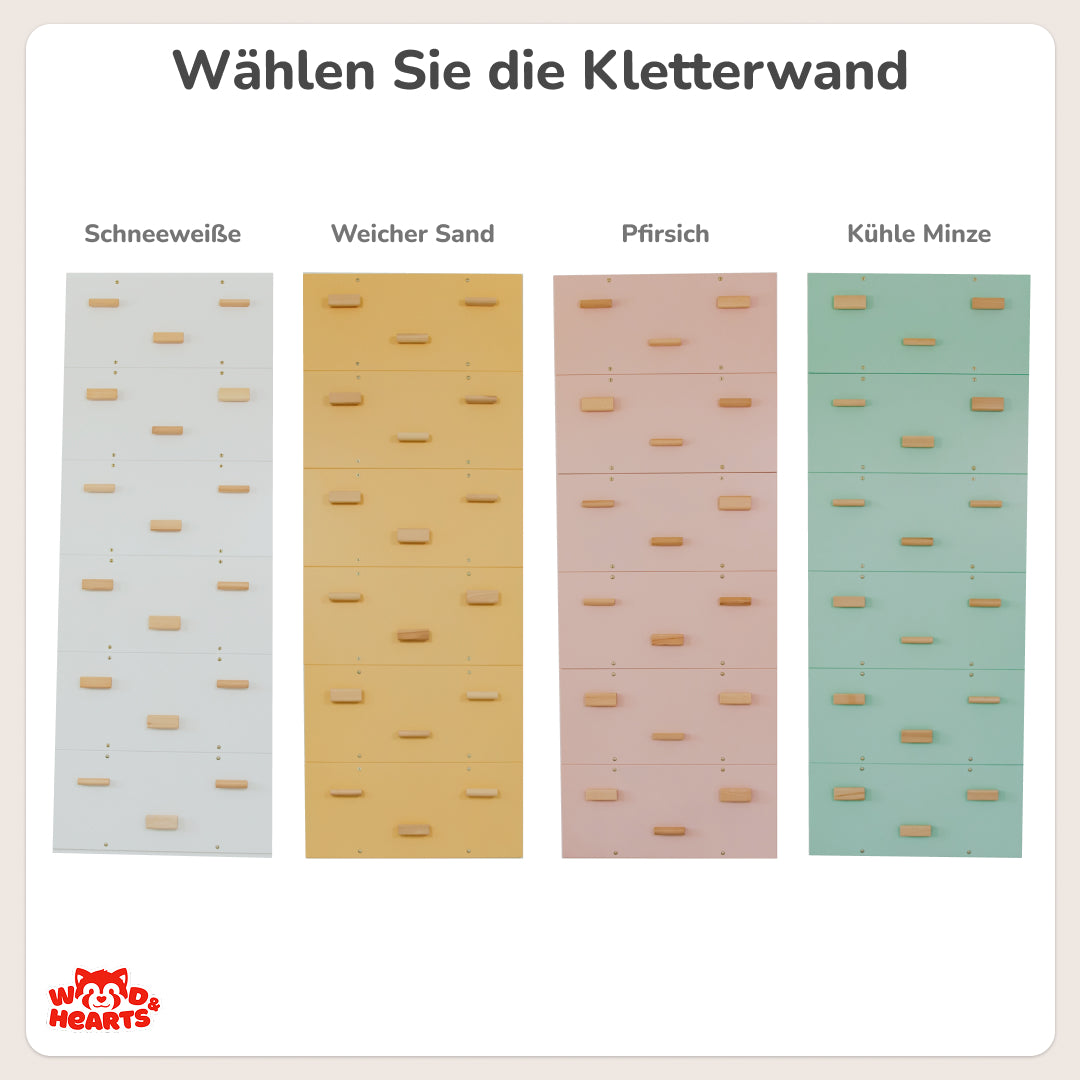 4-in-1 Sprossenwand Set mit Kletterwand & Zubehör
