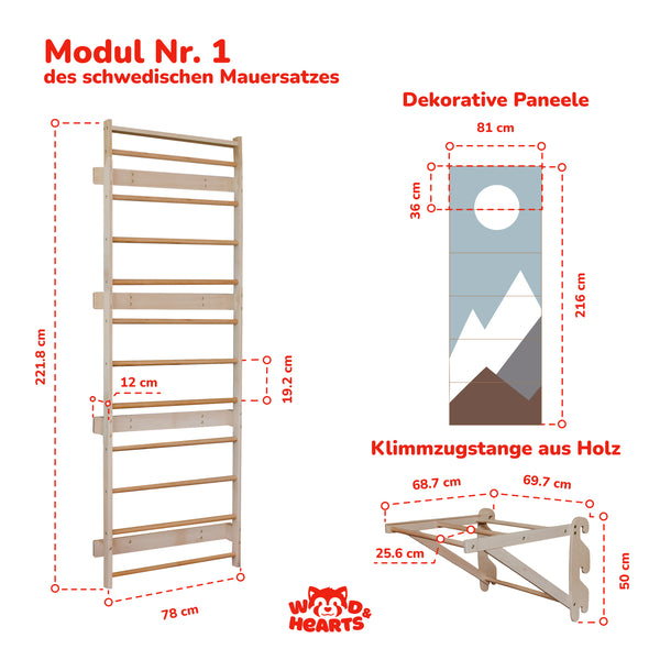 Kinder Sprossenwand “Gebirge”