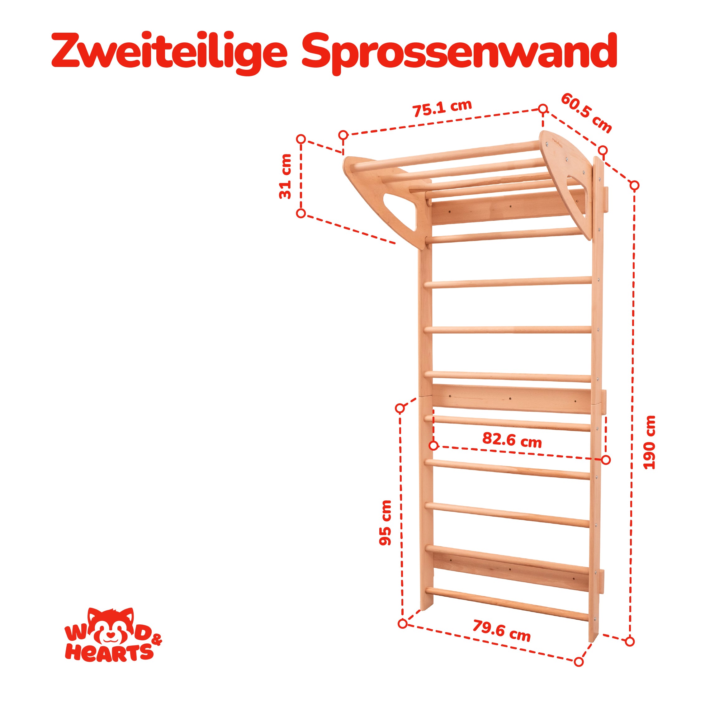 Wandstangen für Kinderzimmer mit Accessoires