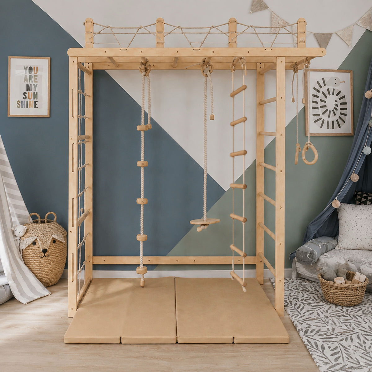 Kletterwand mit Sprossenwand