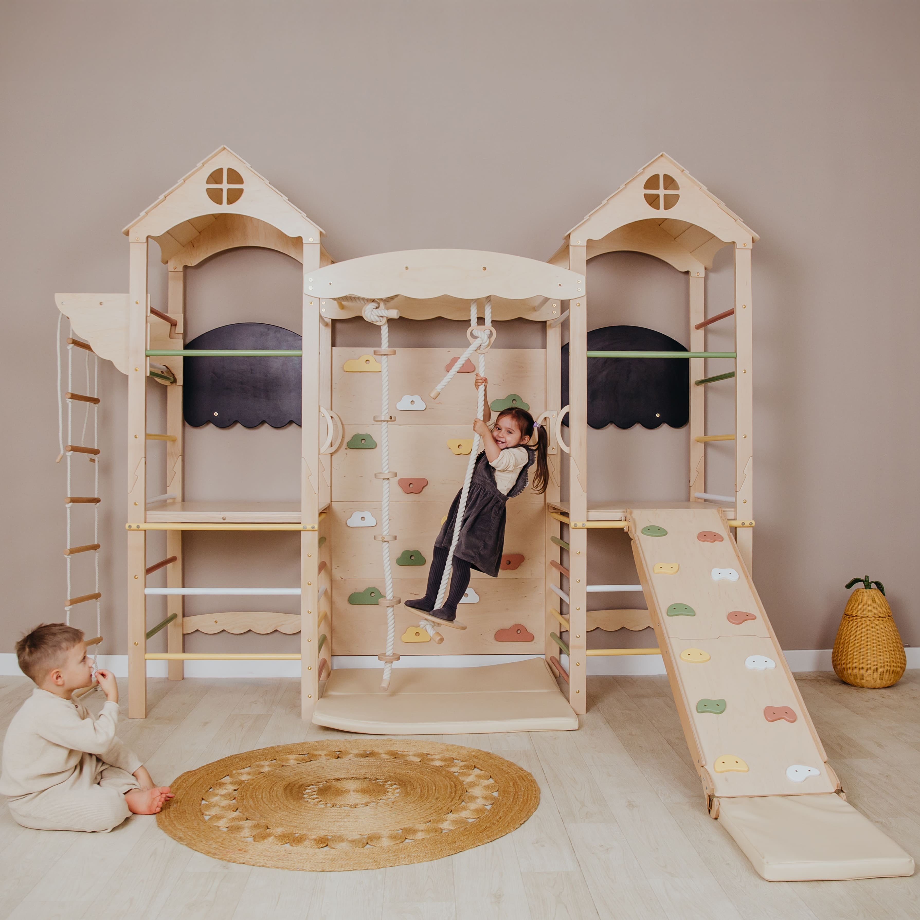 Großer Indoor Spielplatz für Kinder – Komplettes Spielset