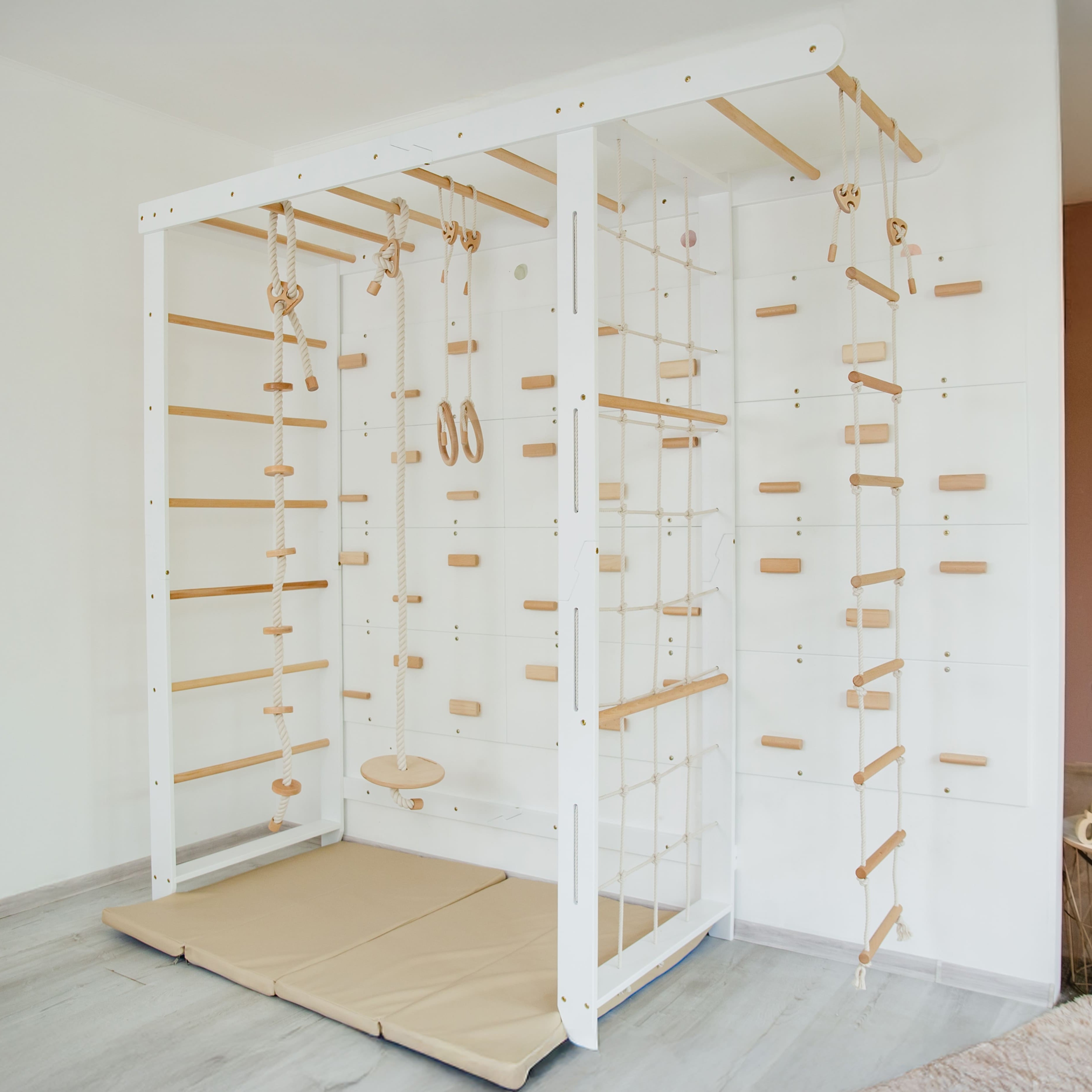 Indoor Klettergerüst Set mit Monkey Bars & Zubehör