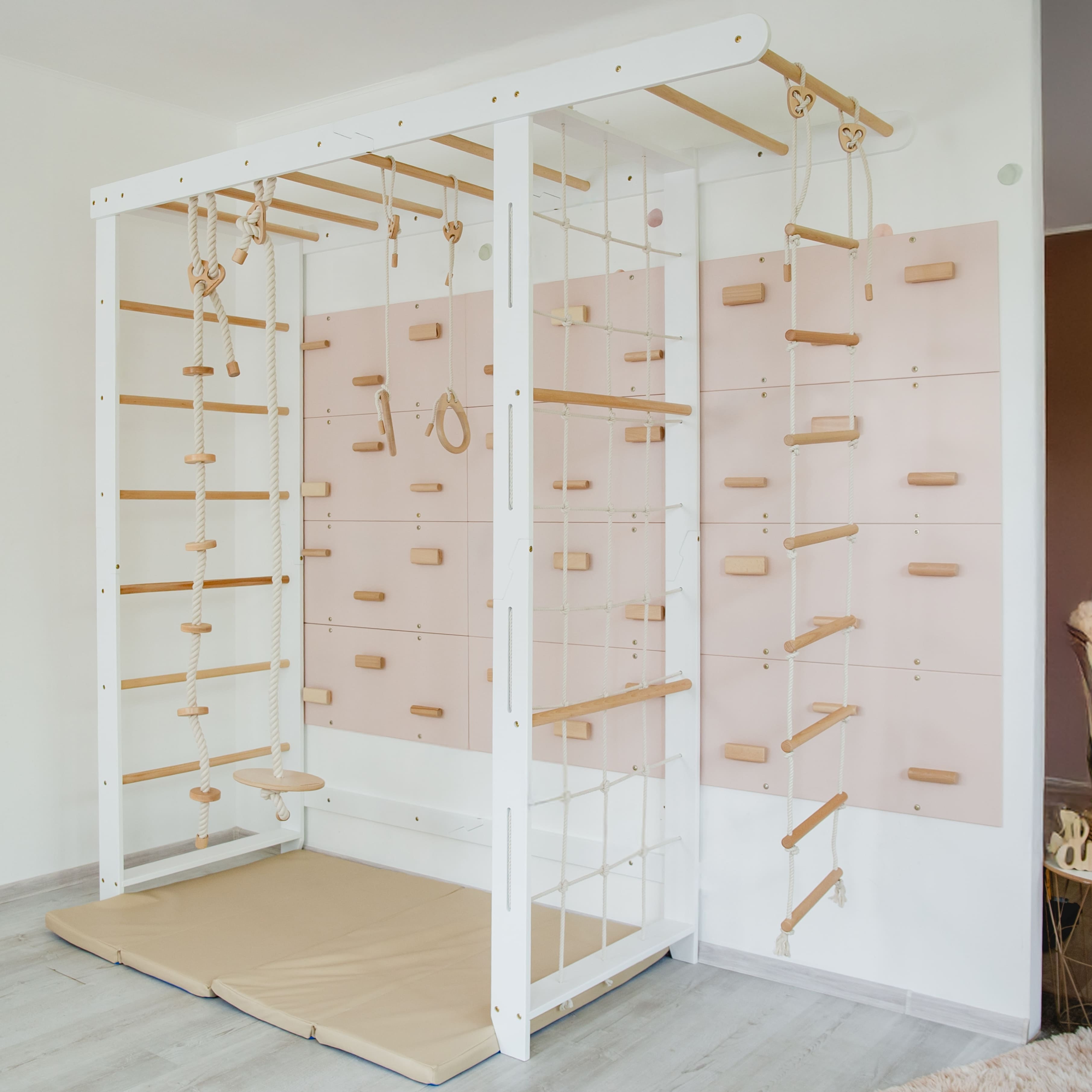 Indoor Klettergerüst Set mit Monkey Bars & Zubehör