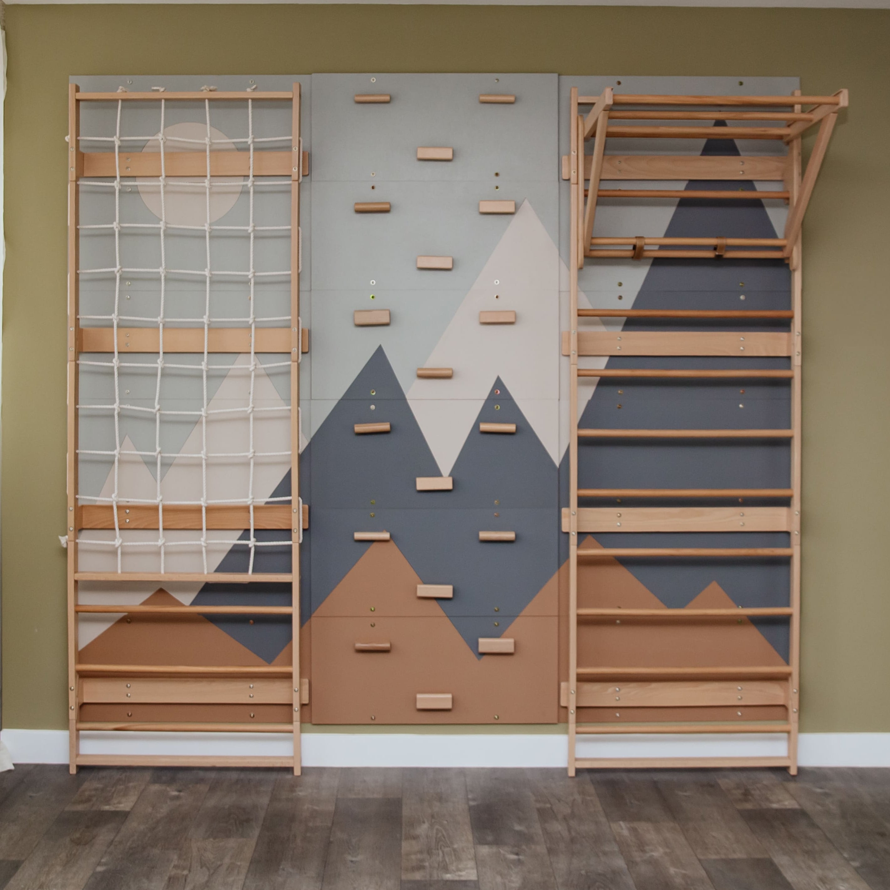 7-in-1 Sprossenwand Set für Kinder mit Zubehör