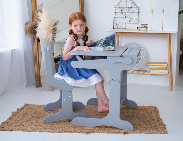 Stuhl und Tisch für Kinder, Montessori Schulmöbel