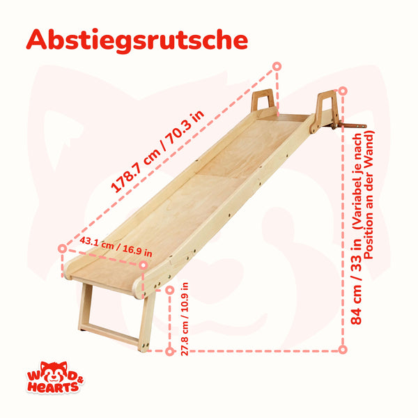 Kletterdreieck mit Rutsche