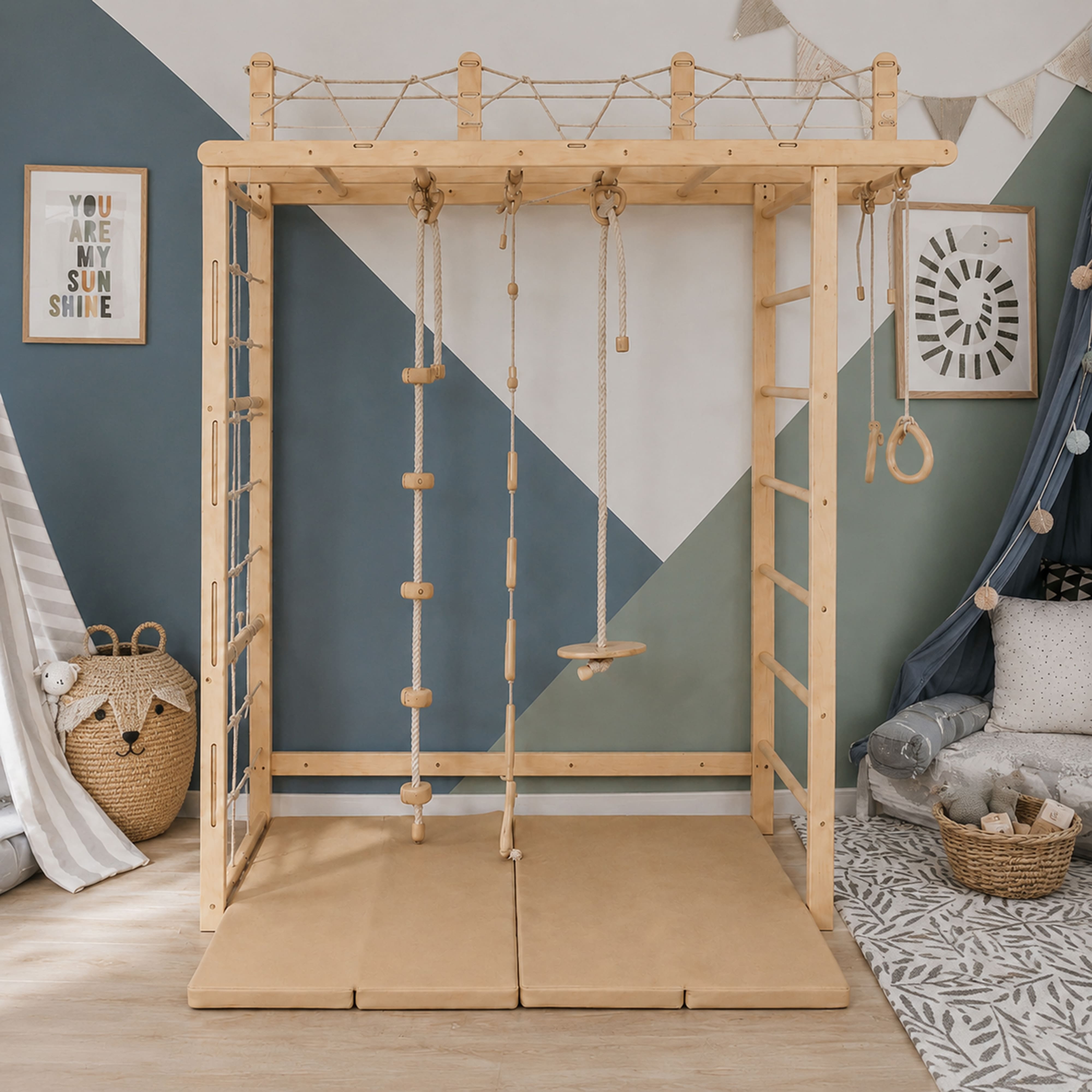 Kletterwand mit Sprossenwand