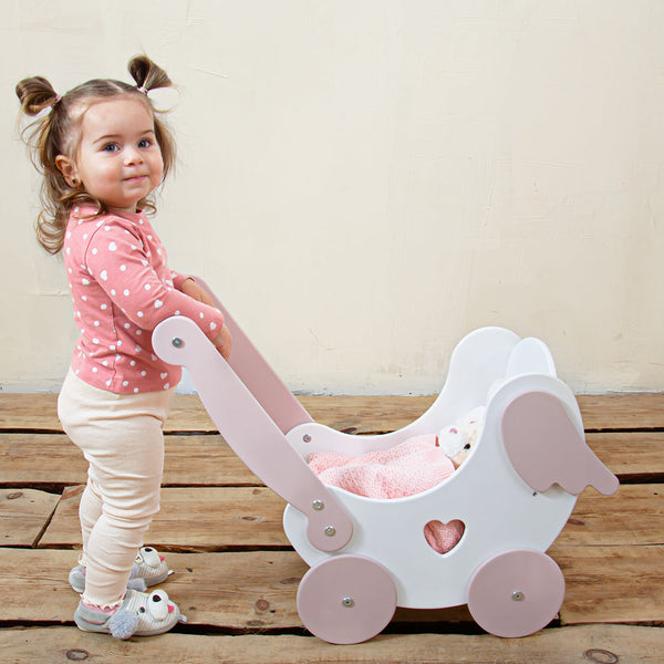 Puppenwagen für Kinder und schieben Sie den Lauflernhilfe "Angel" entlang