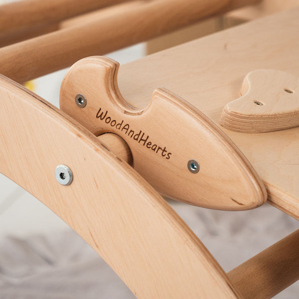 Set von 4 Montessori Essentials: Rutsche+Dreieck+Bogen+Küchenturm, Standardgröße