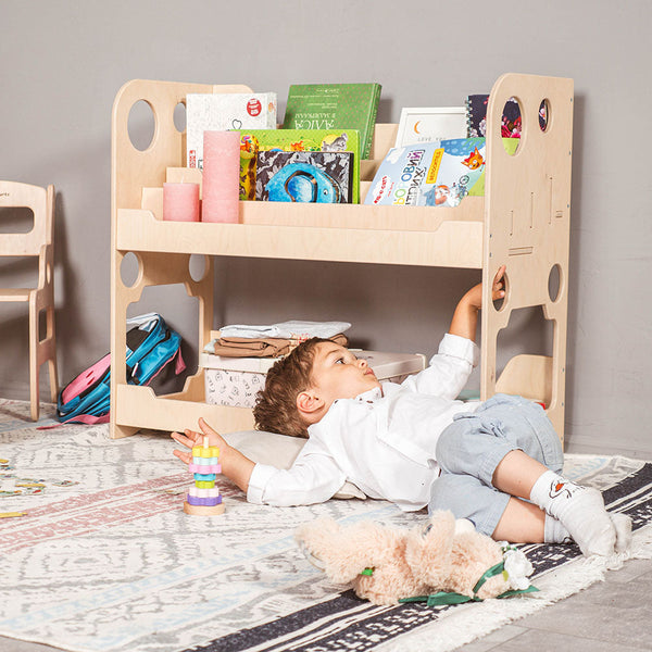 Montessori Regal für Kinderzimmer, die Bücherwand "Annie"